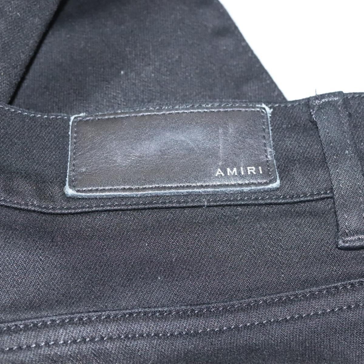 AMIRI Damaged Skinny Pants Cotton Black Auth ym047M