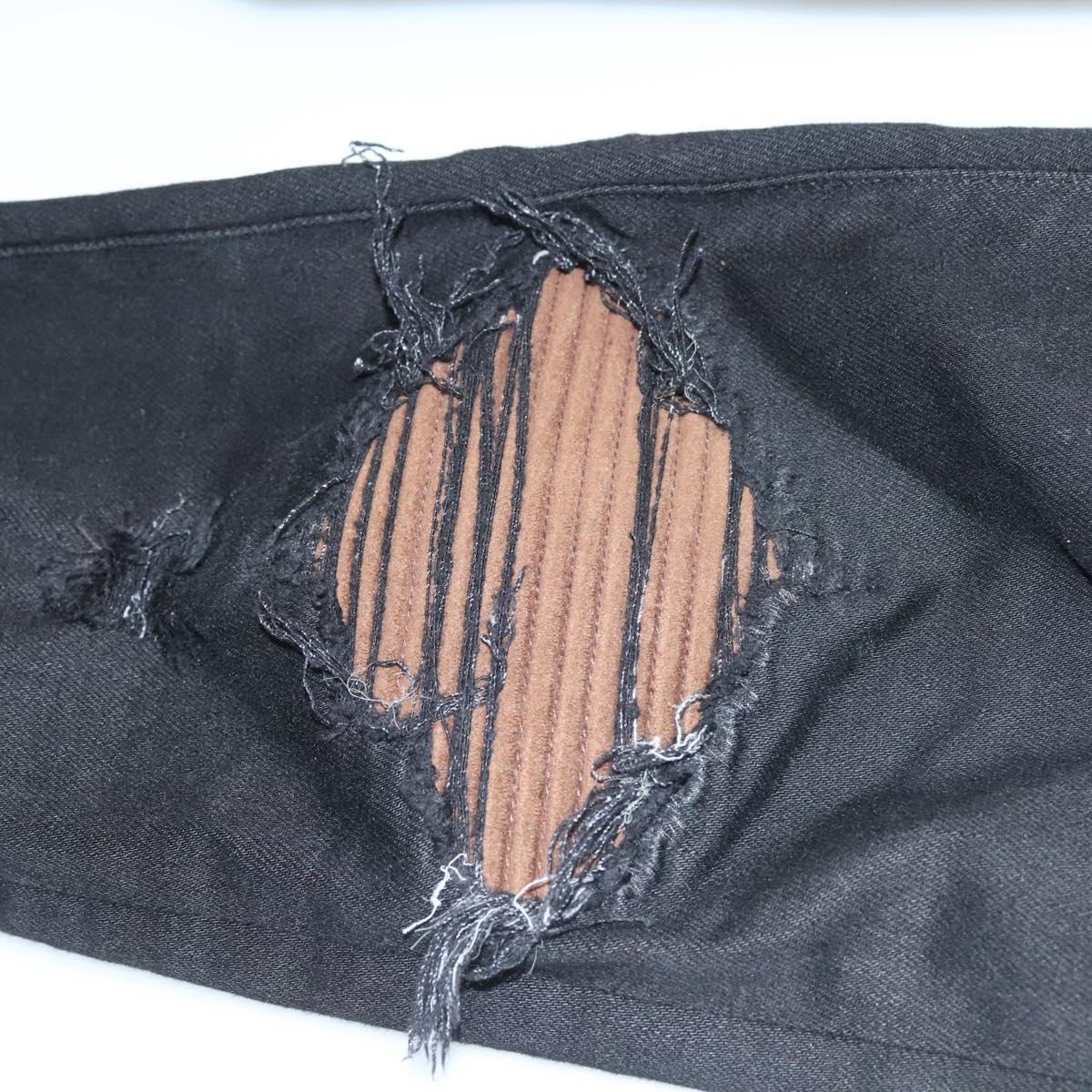 AMIRI Damaged Skinny Pants Cotton Black Auth ym047M