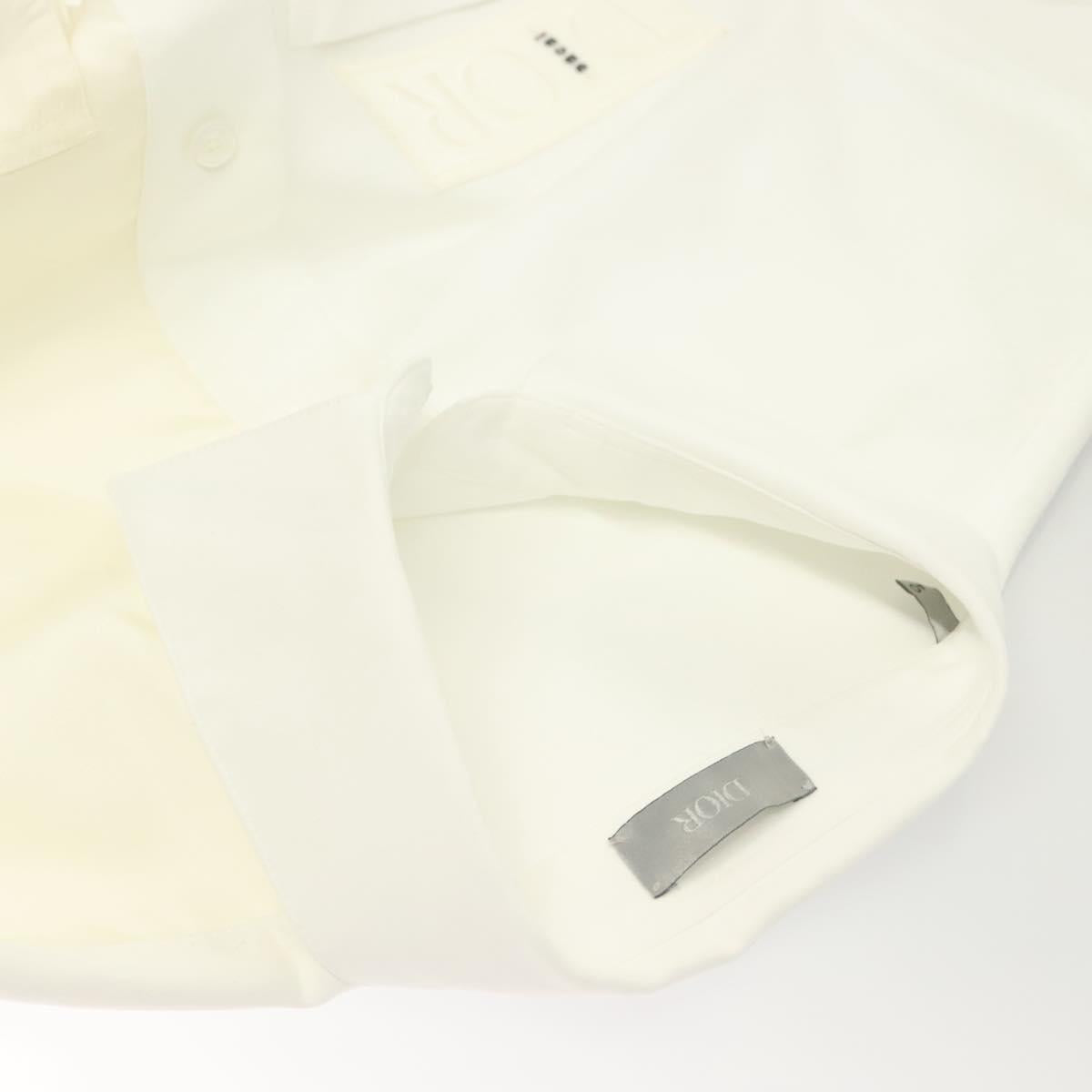 Christian Dior × Sacai Long Sleeved Shirt Cotton White Auth ym052M