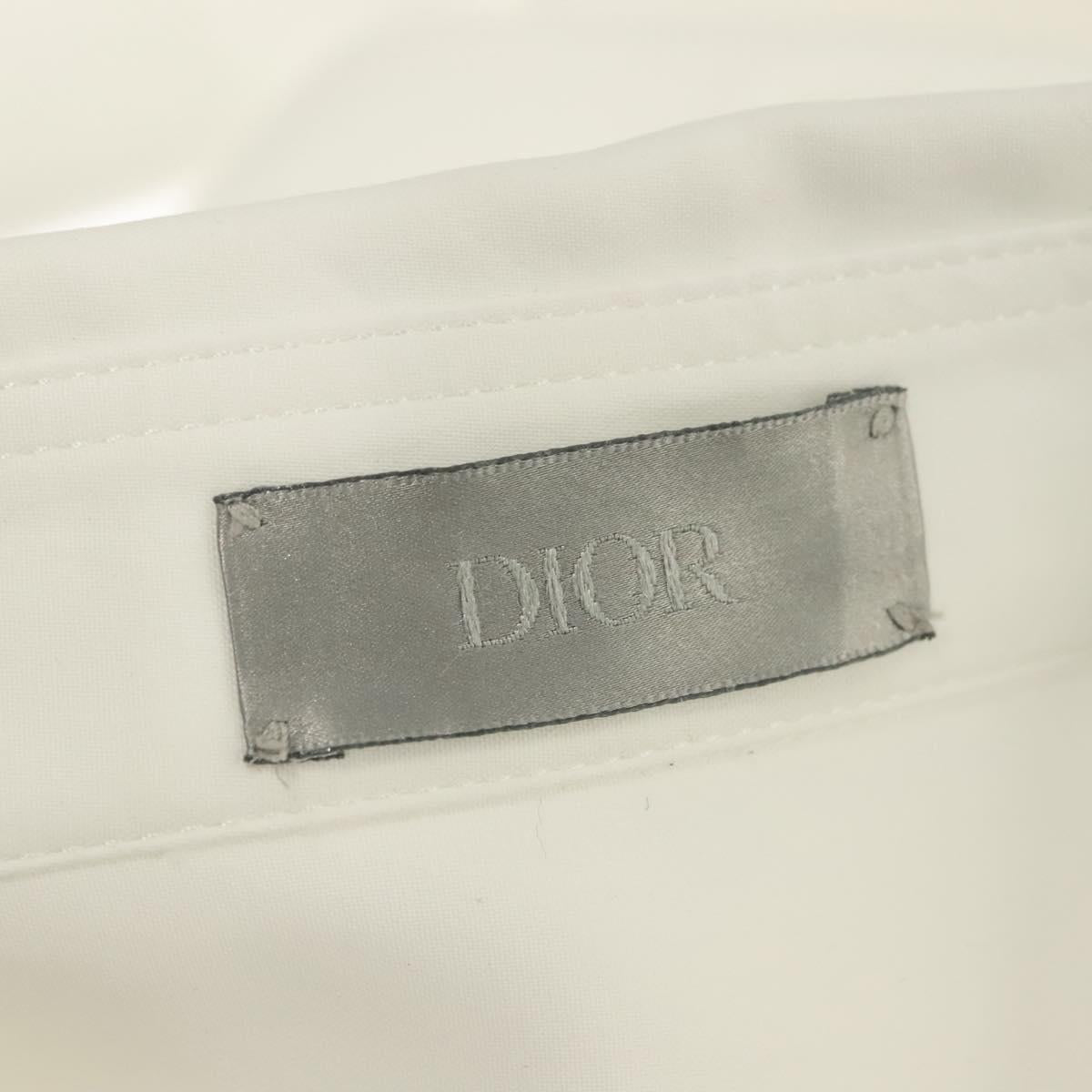 Christian Dior × Sacai Long Sleeved Shirt Cotton White Auth ym052M