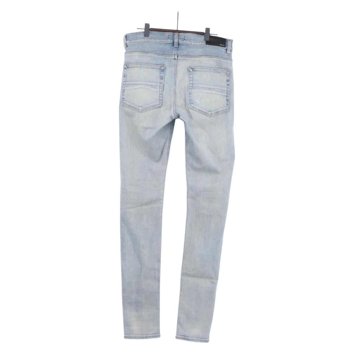 AMIRI Distressed Long Pants Denim 32 Blue Auth ym061M