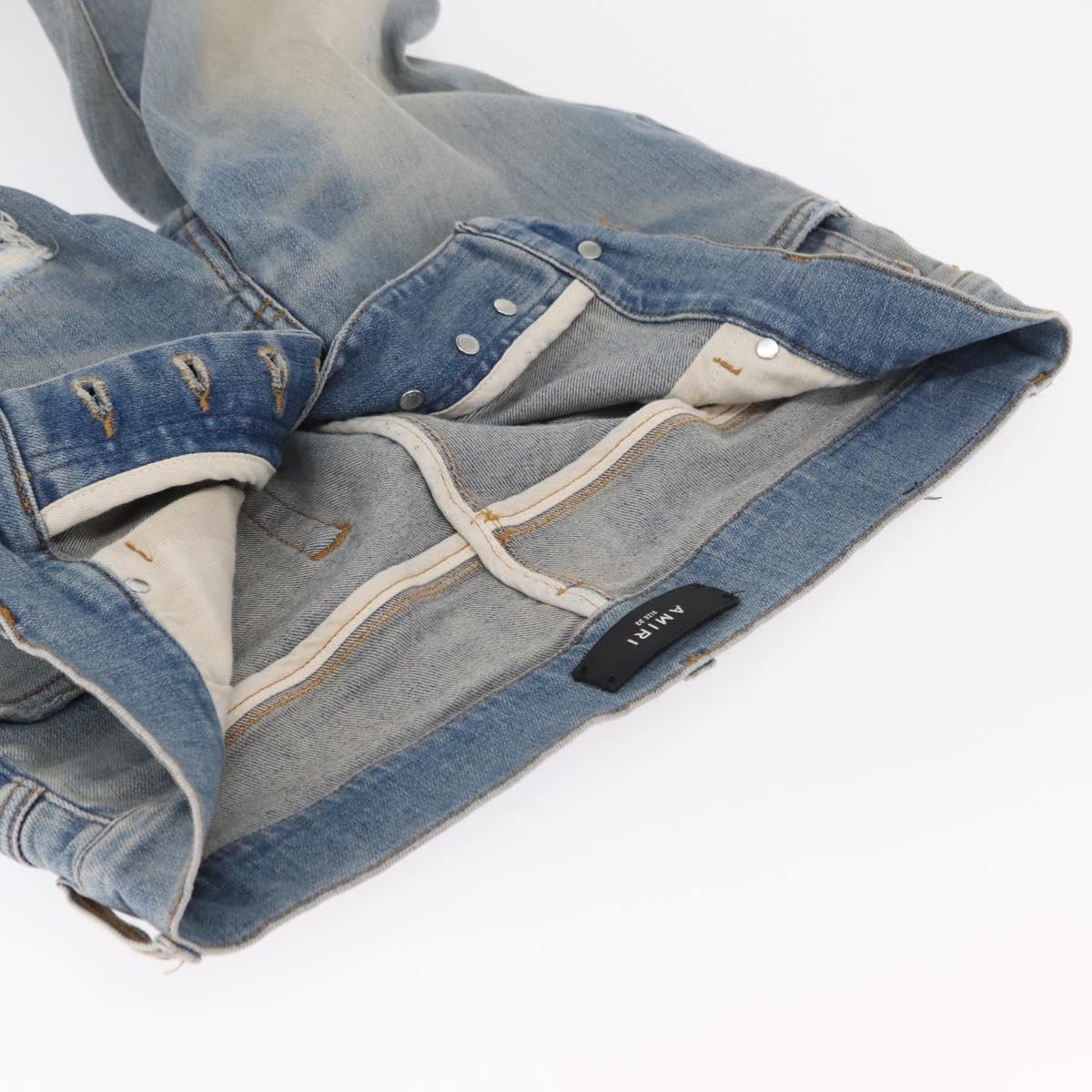 AMIRI Distressed Long Pants Denim 32 Blue Auth ym061M