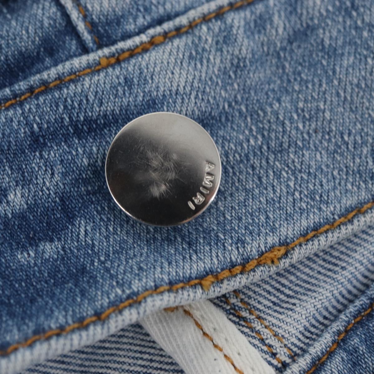 AMIRI Distressed Long Pants Denim 32 Blue Auth ym062M