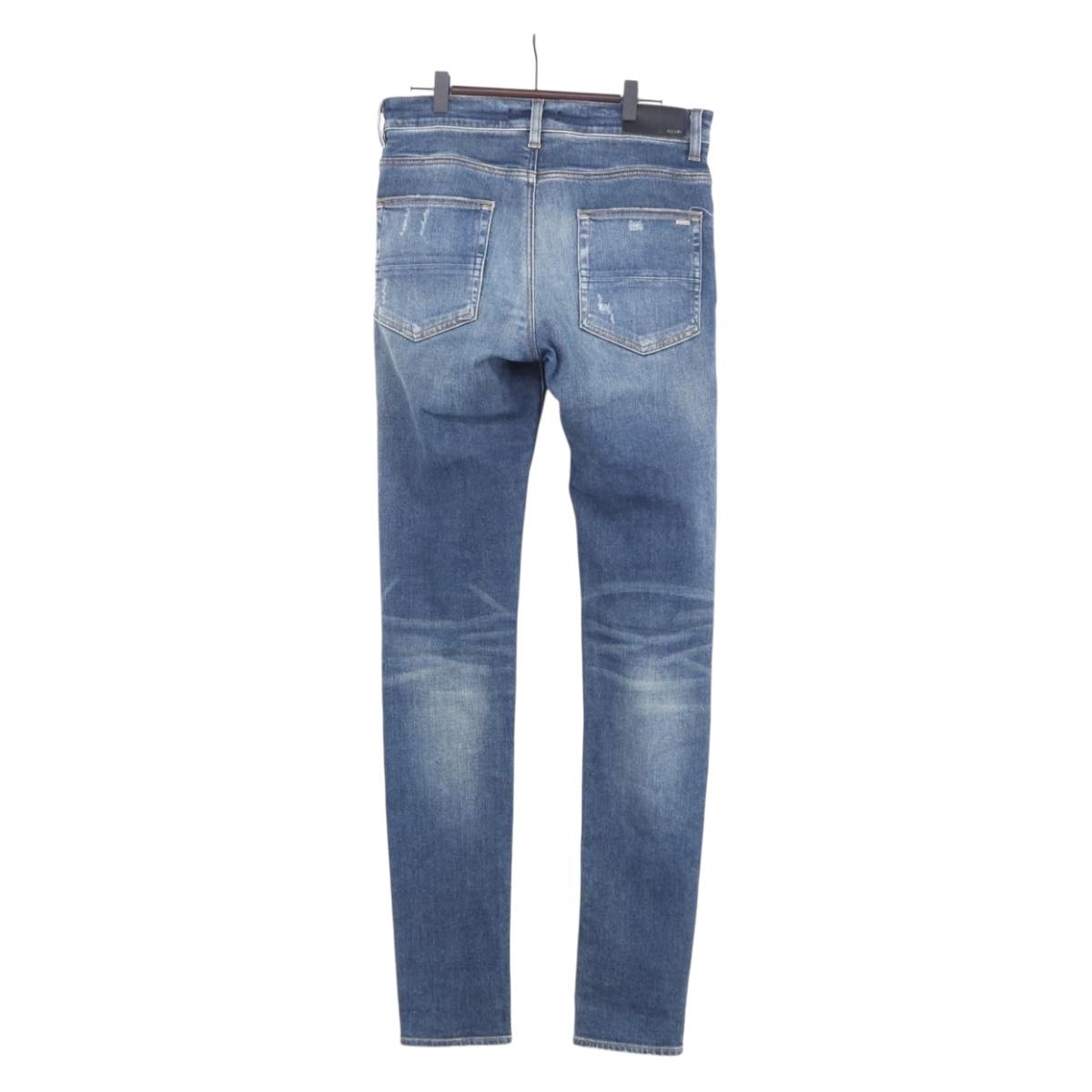 AMIRI Distressed Long Pants Denim 32 Navy Auth ym063M