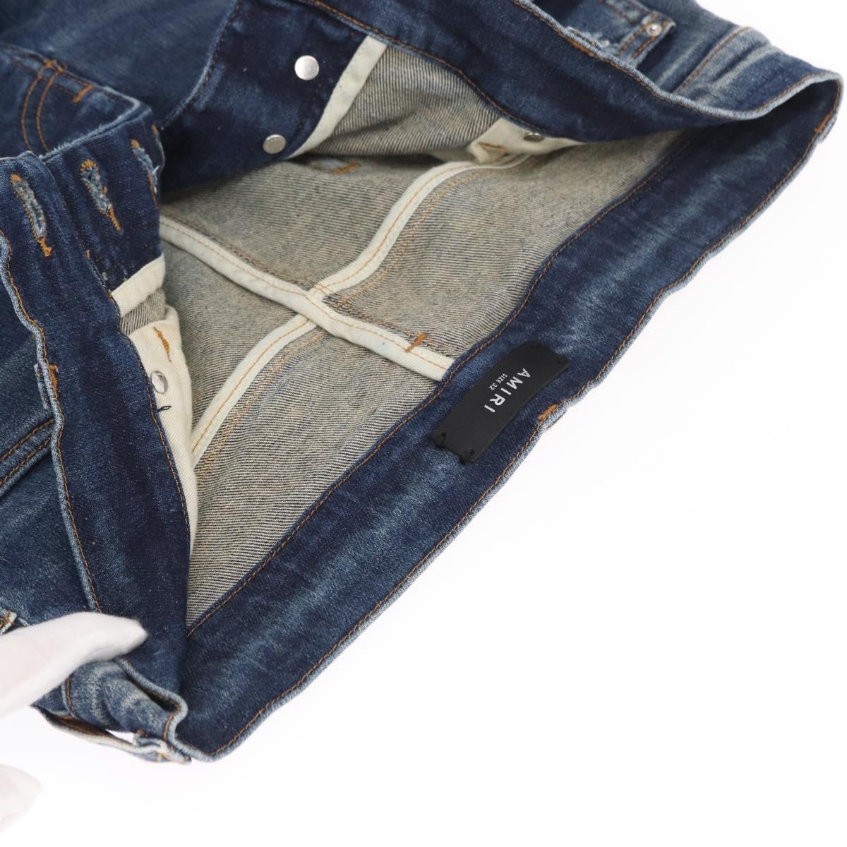 AMIRI Distressed Long Pants Denim 32 Navy Auth ym063M