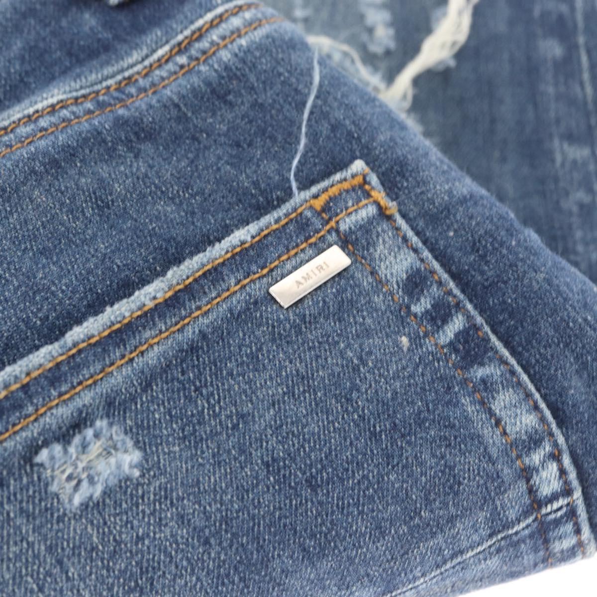 AMIRI Distressed Long Pants Denim 32 Navy Auth ym063M