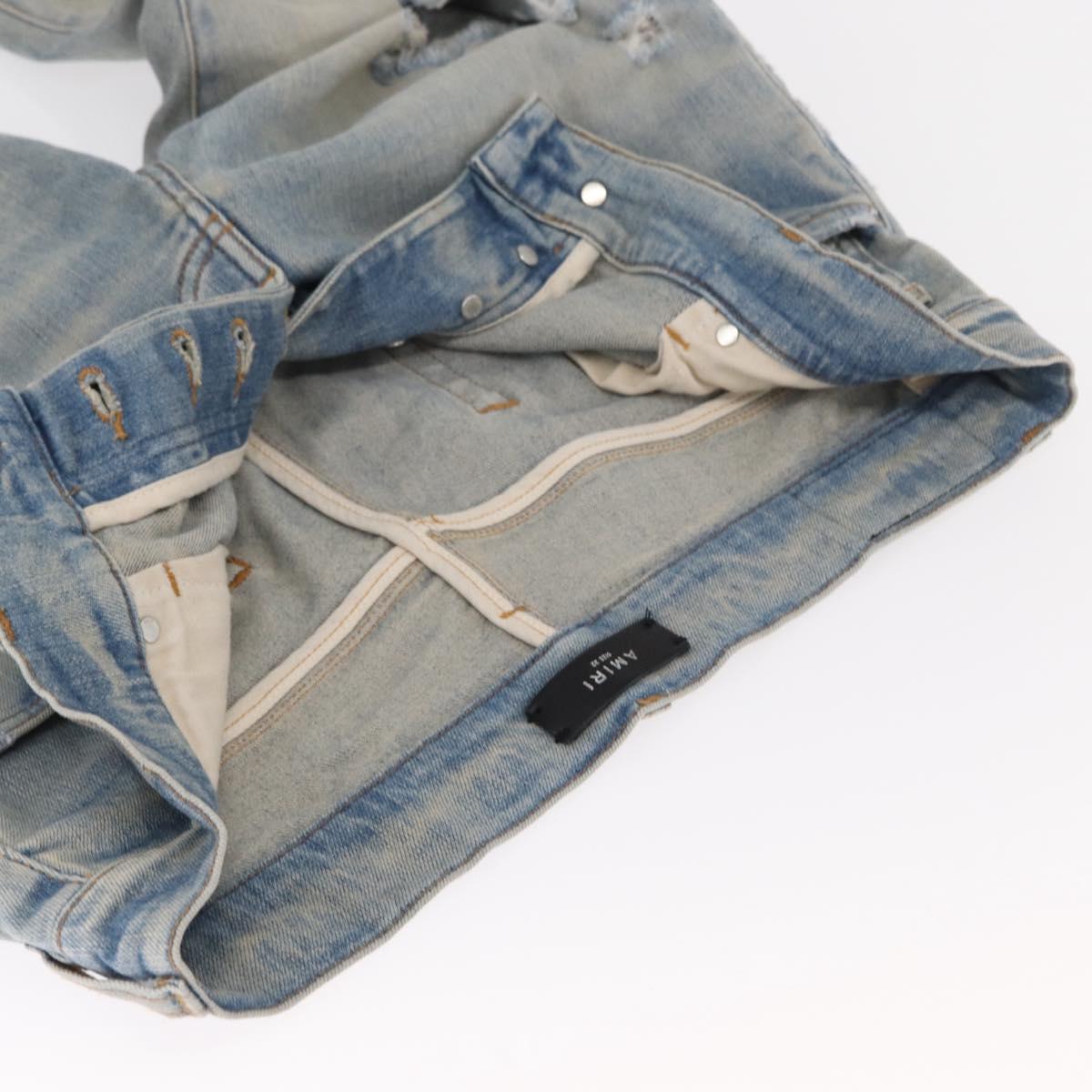 AMIRI Distressed Long Pants Denim 32 Blue Auth ym064M