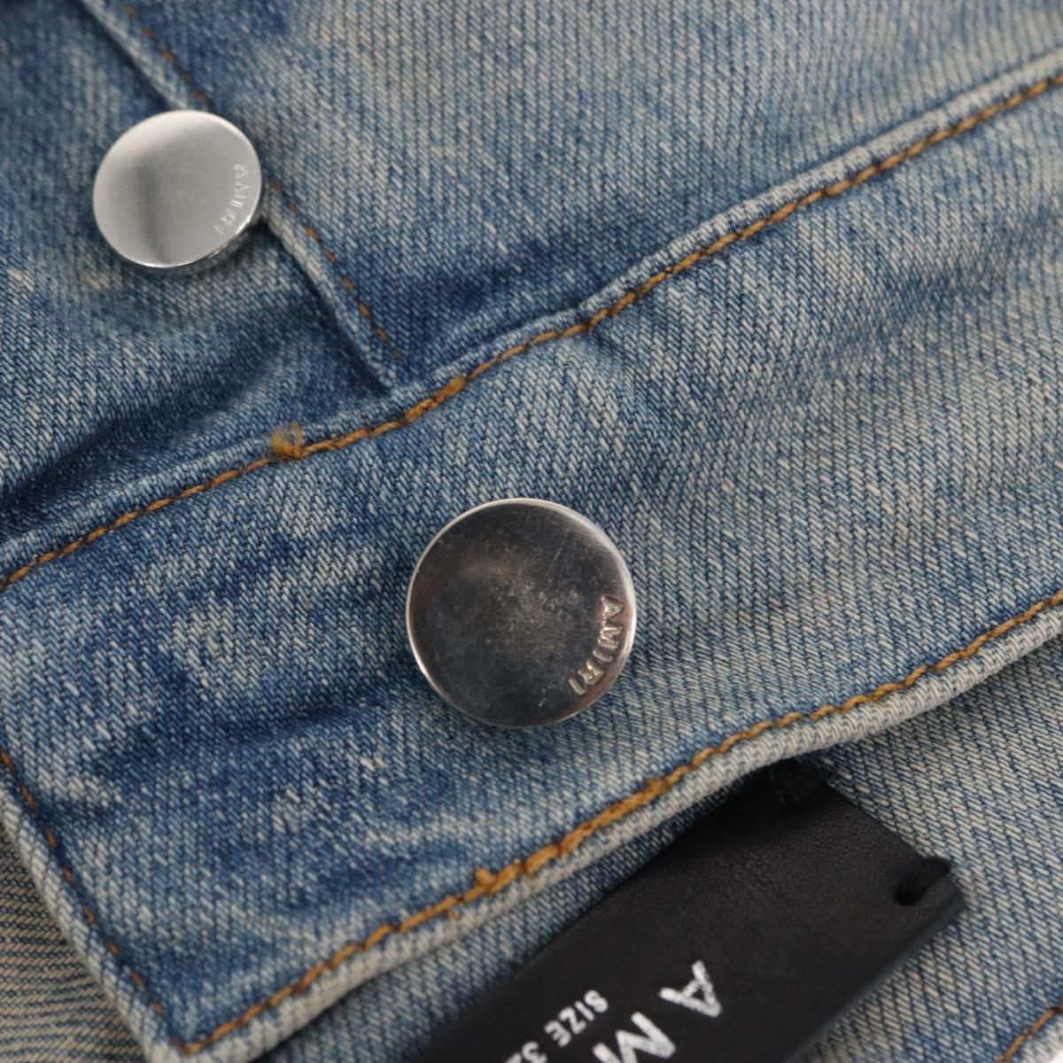 AMIRI Distressed Long Pants Denim 32 Blue Auth ym064M