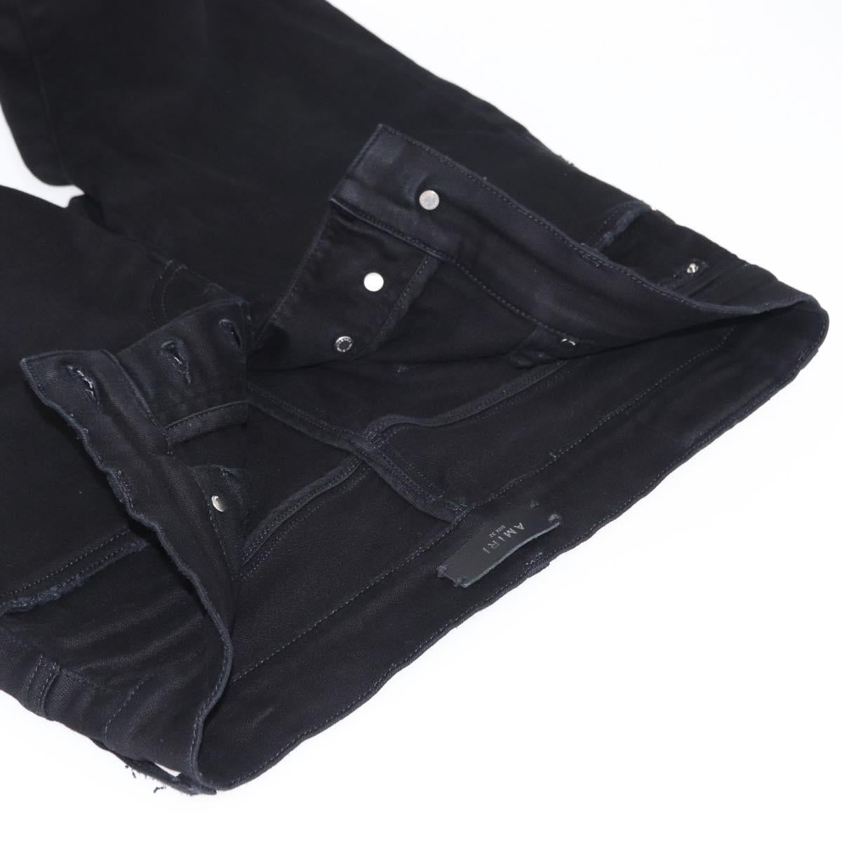 AMIRI Distressed Long Pants Cotton 32 Black Auth ym065M