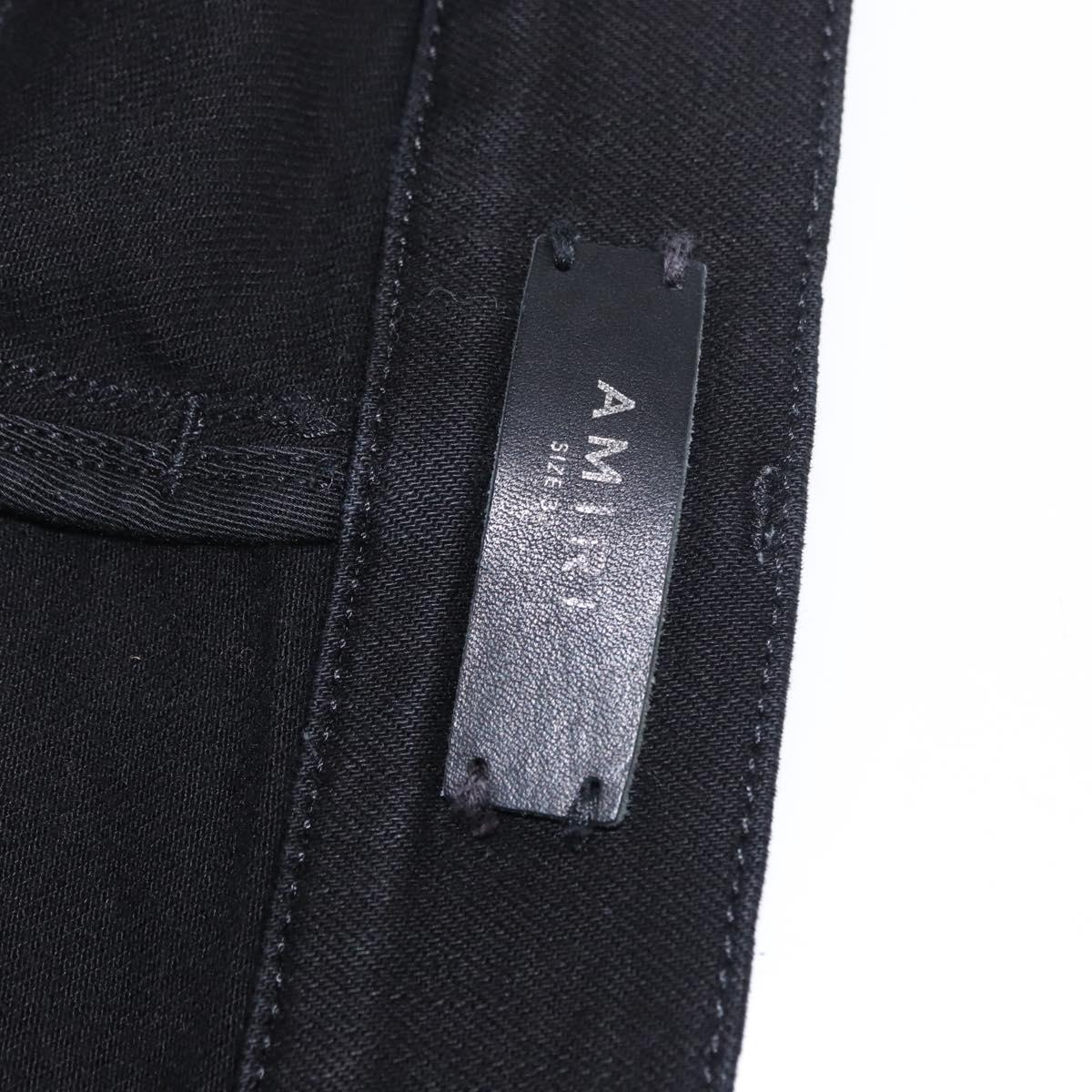 AMIRI Distressed Long Pants Cotton 32 Black Auth ym065M