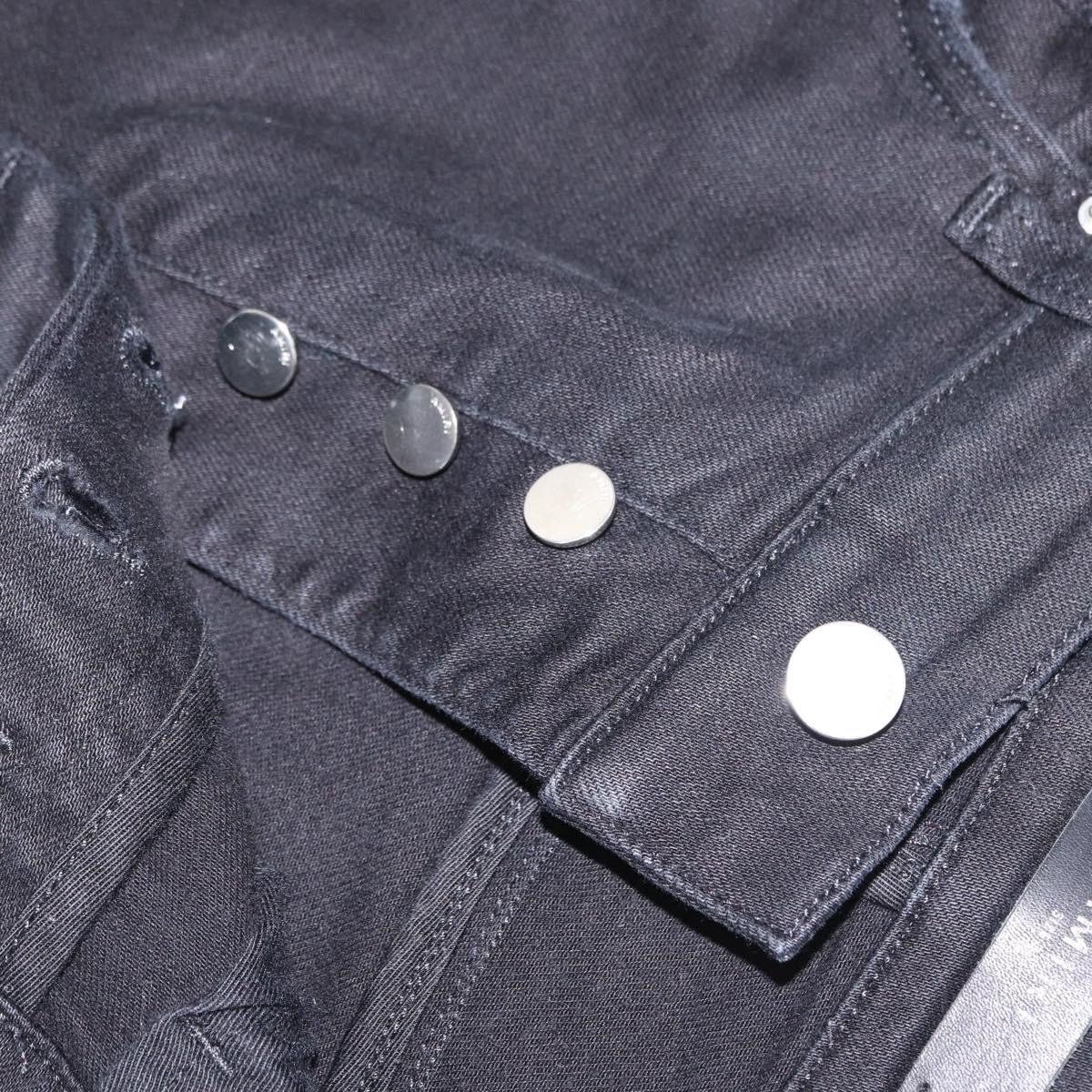 AMIRI Distressed Long Pants Cotton 32 Black Auth ym065M