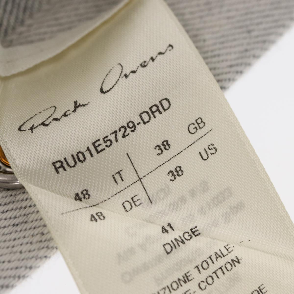 Rick Owens SS 25 Shirt Cotton 41 Gray Auth ym066M