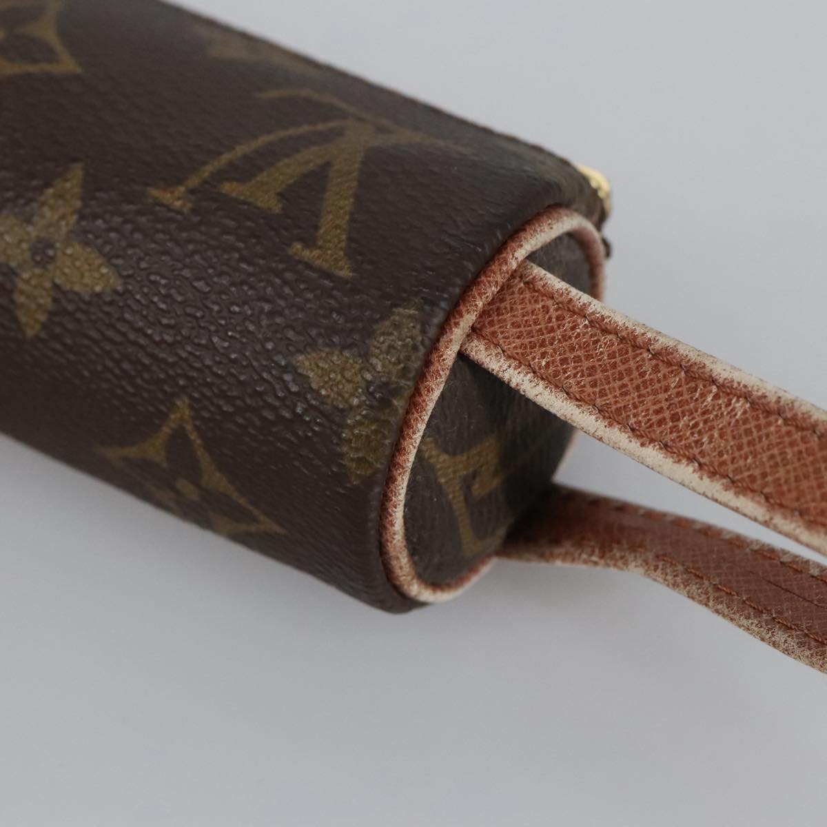 LOUIS VUITTON Monogram Etui 3 Ball de Golf Pouch M58249 LV Auth 100041