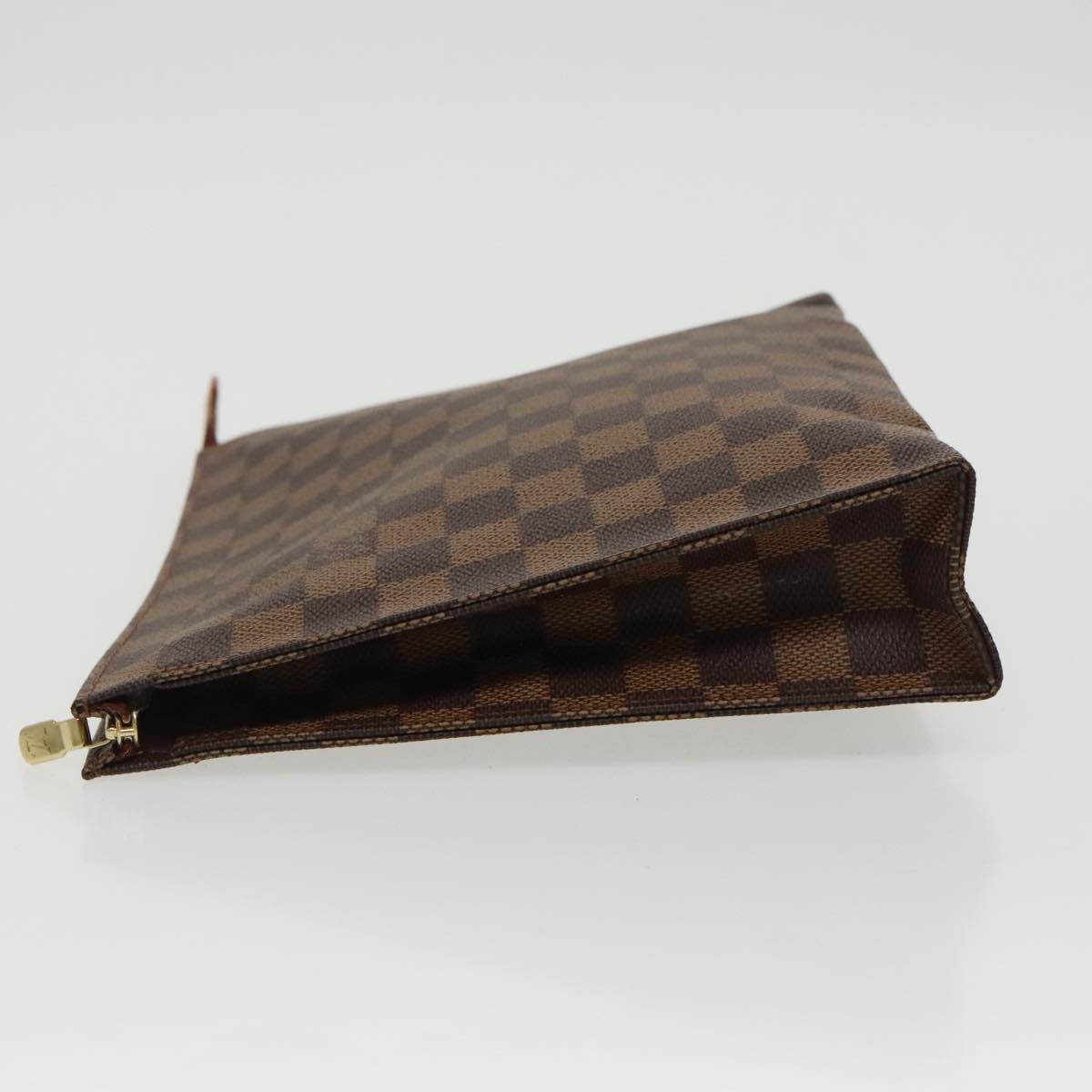 LOUIS VUITTON Damier Ebene Poche Toilette 26 Pouch N47543 LV Auth 100078