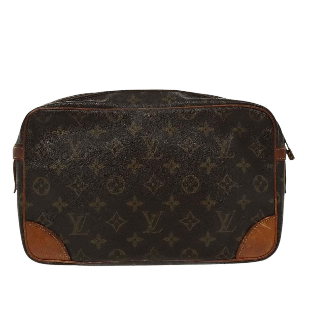LOUIS VUITTON Monogram Compiegne 28 Clutch Bag M51845 LV Auth 100084