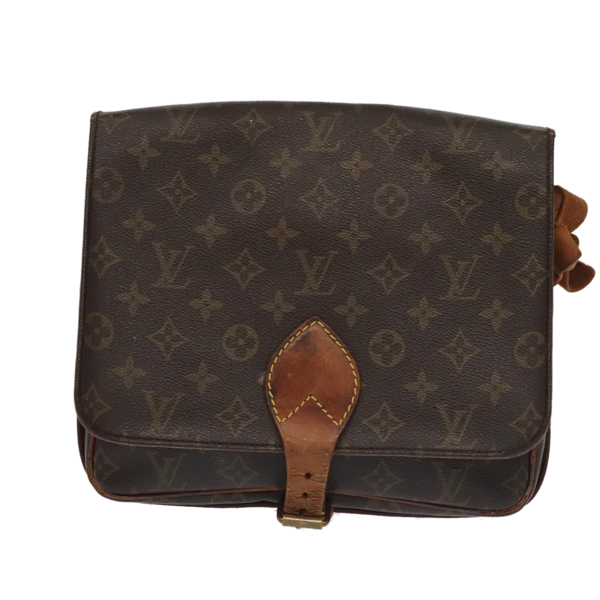 LOUIS VUITTON Monogram Cartouchiere MM Shoulder Bag M51253 LV Auth 100085