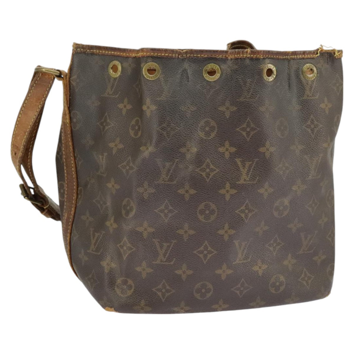 LOUIS VUITTON Monogram Petit Noe Shoulder Bag M42226 LV Auth 100098