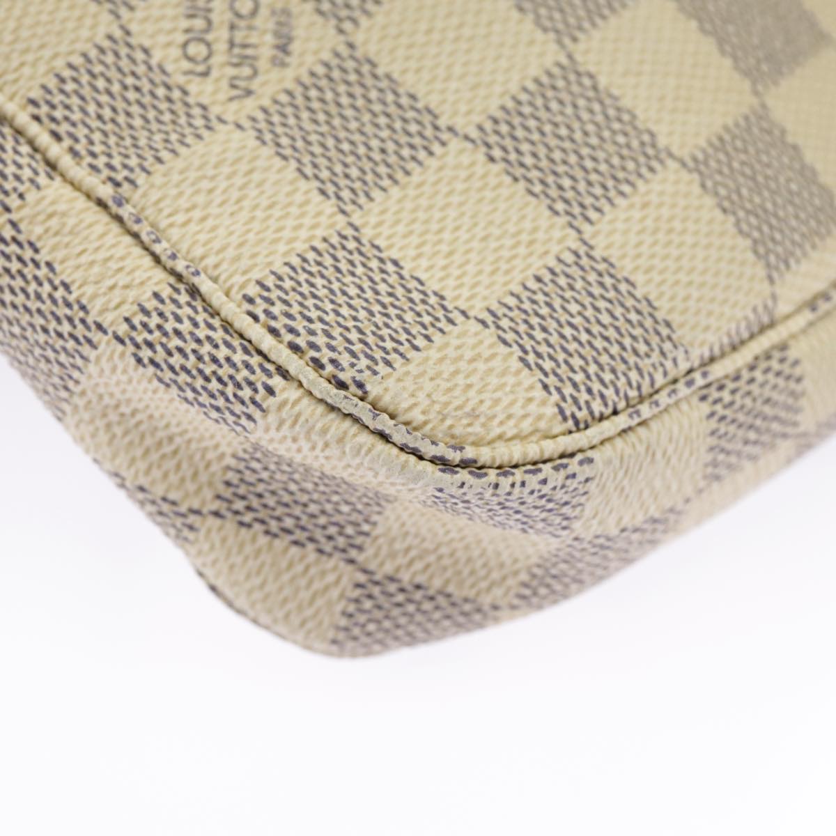 LOUIS VUITTON Damier Azur Pochette Accessoires Pouch N51986 LV Auth 100115