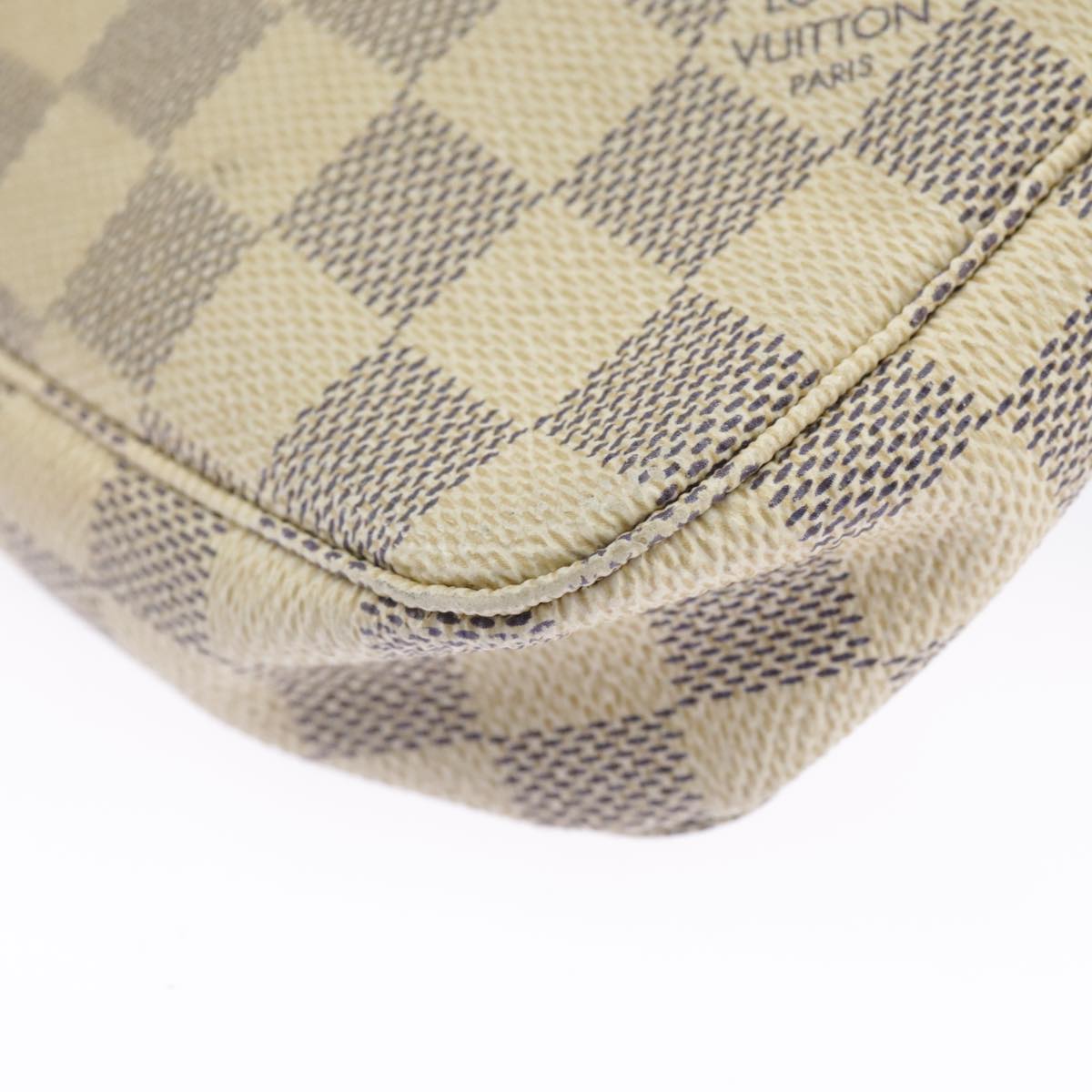 LOUIS VUITTON Damier Azur Pochette Accessoires Pouch N51986 LV Auth 100115