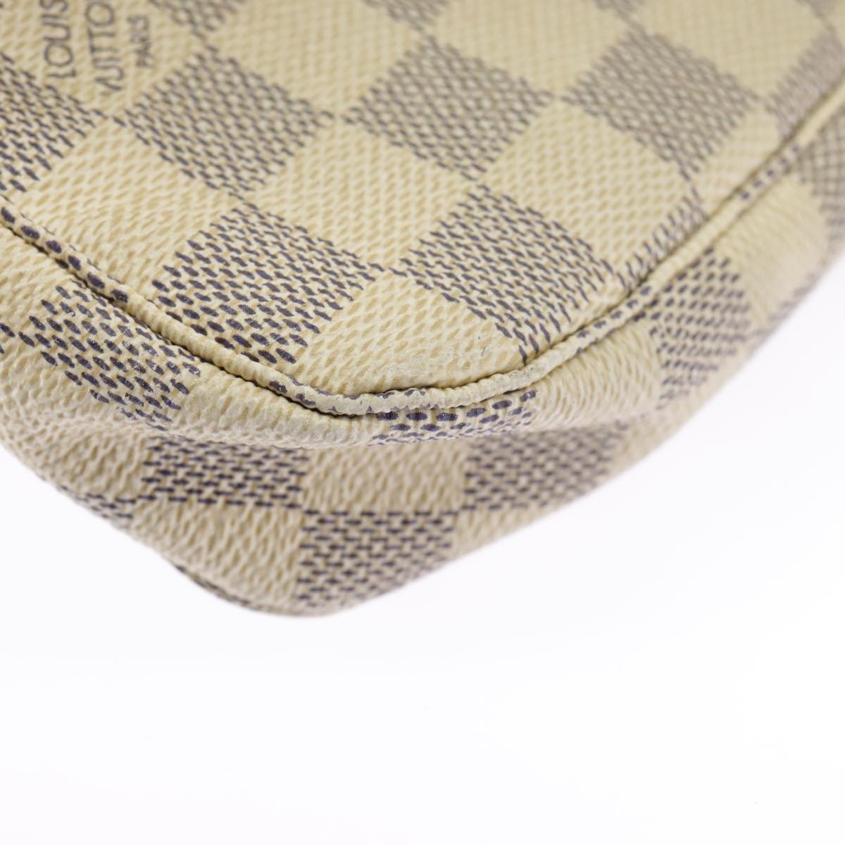 LOUIS VUITTON Damier Azur Pochette Accessoires Pouch N51986 LV Auth 100115