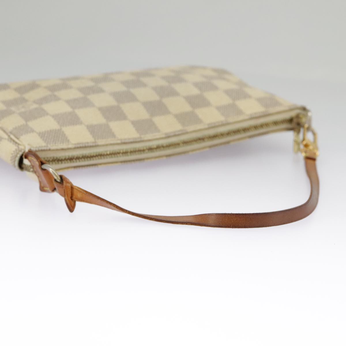 LOUIS VUITTON Damier Azur Pochette Accessoires Pouch N51986 LV Auth 100115