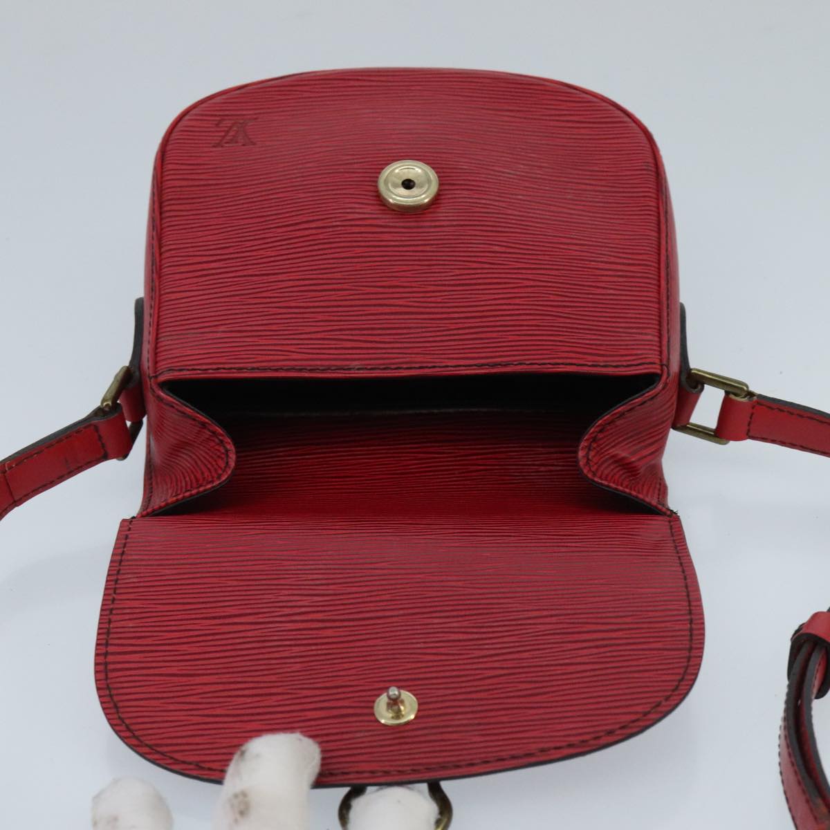 LOUIS VUITTON Epi Saint Cloud PM Shoulder Bag Red M52217 LV Auth 100178