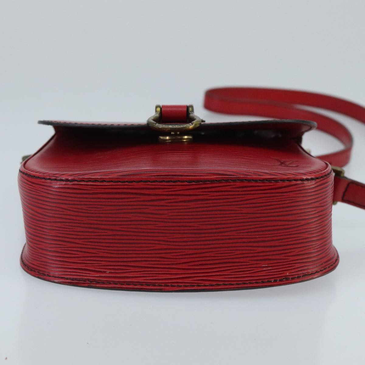 LOUIS VUITTON Epi Saint Cloud PM Shoulder Bag Red M52217 LV Auth 100178