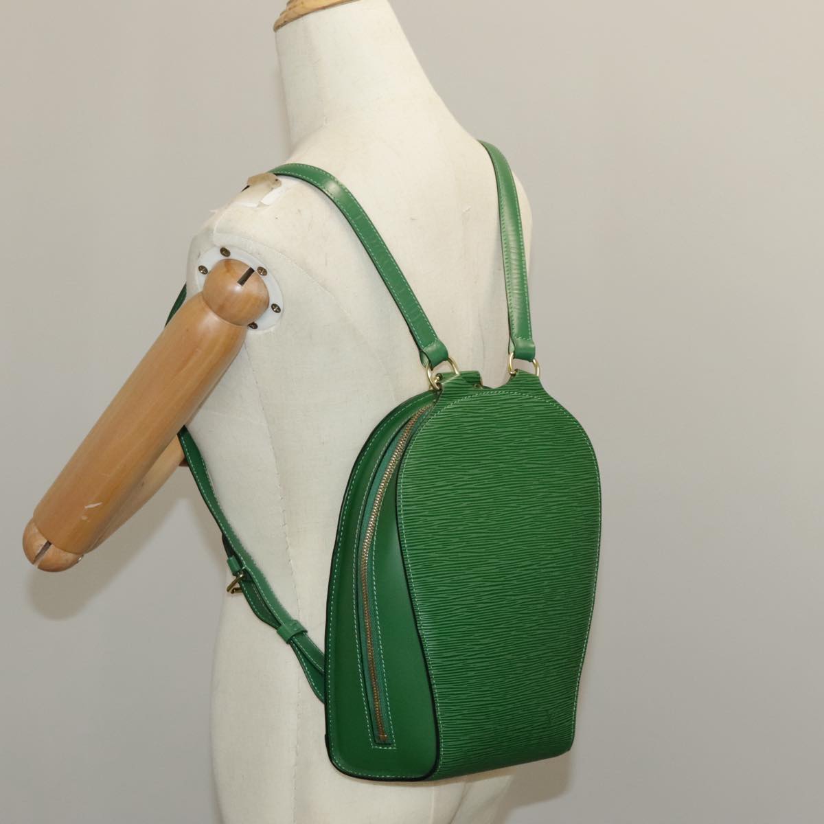 LOUIS VUITTON Epi Mabillon Backpack Green M52234 LV Auth 100179