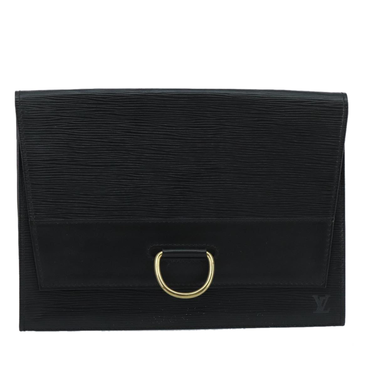 LOUIS VUITTON Epi Jena Clutch Bag Black M52722 LV Auth 100220