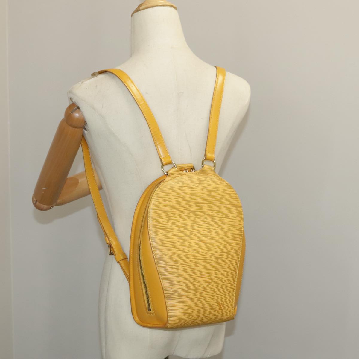 LOUIS VUITTON Epi Mabillon Backpack Yellow M52239 LV Auth 100233