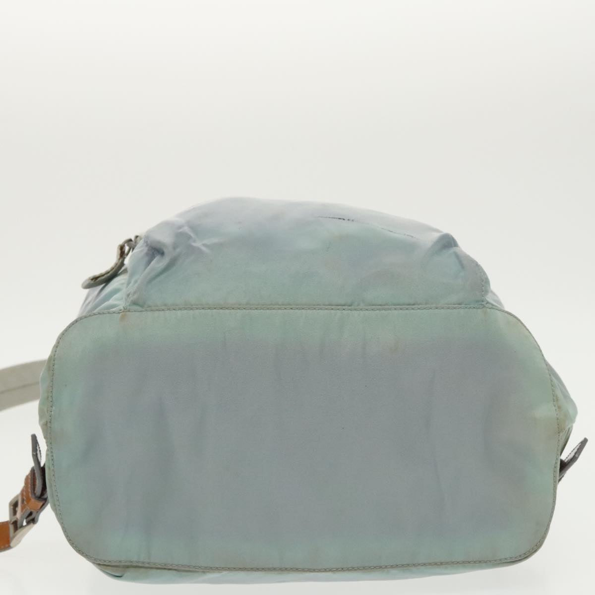 PRADA Backpack Nylon Light Blue Silver Auth 100258