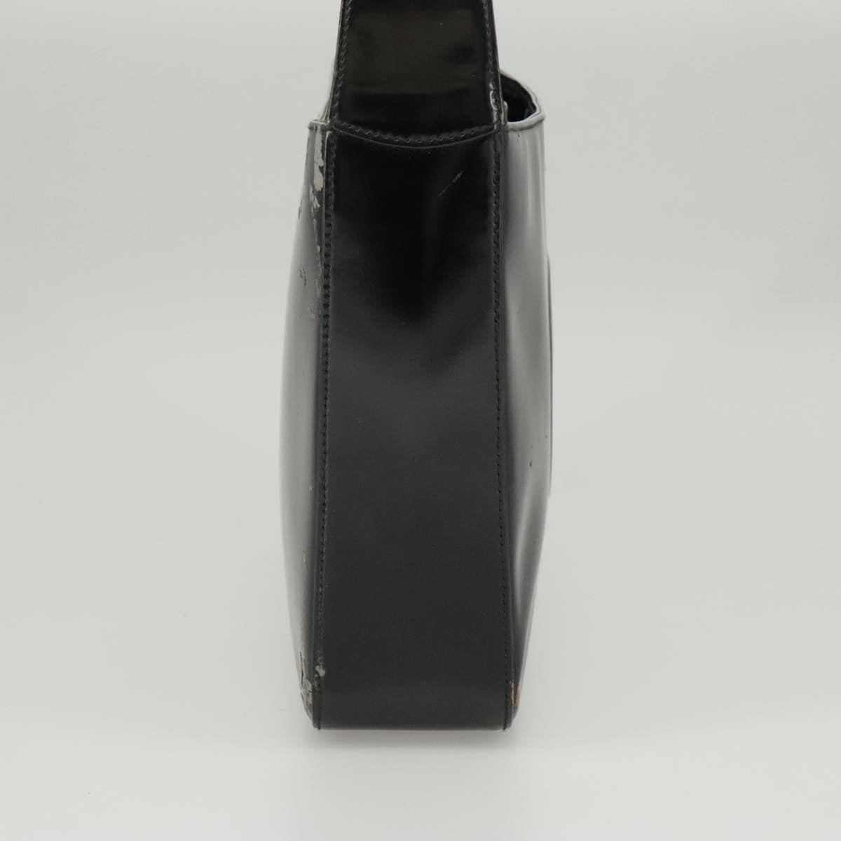GUCCI Shoulder Bag Enamel Black Silver 000 0506 Auth 100397
