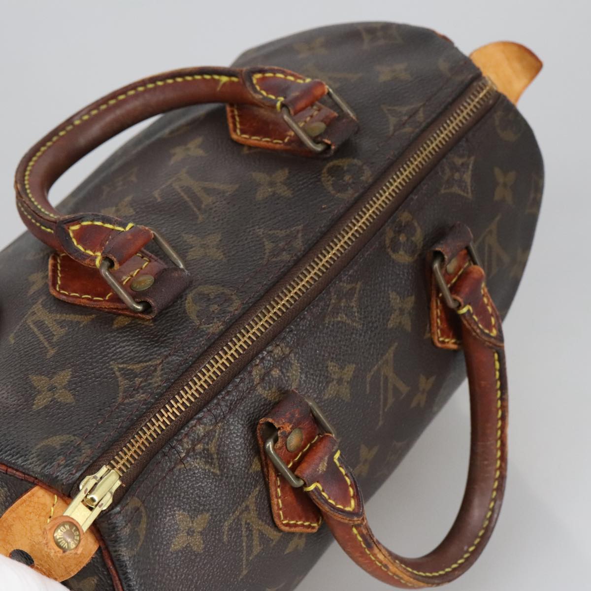 LOUIS VUITTON Monogram Speedy 25 Hand Bag M41528 LV Auth 100444