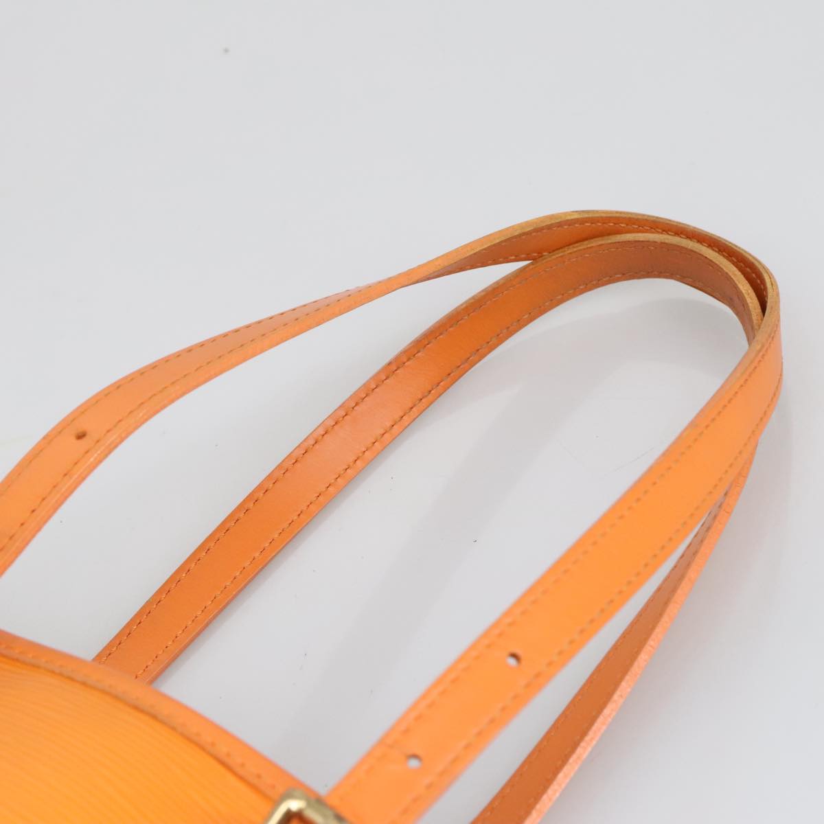 LOUIS VUITTON Epi Bucket PM Shoulder Bag Orange Mandarin M5899H LV Auth 100466