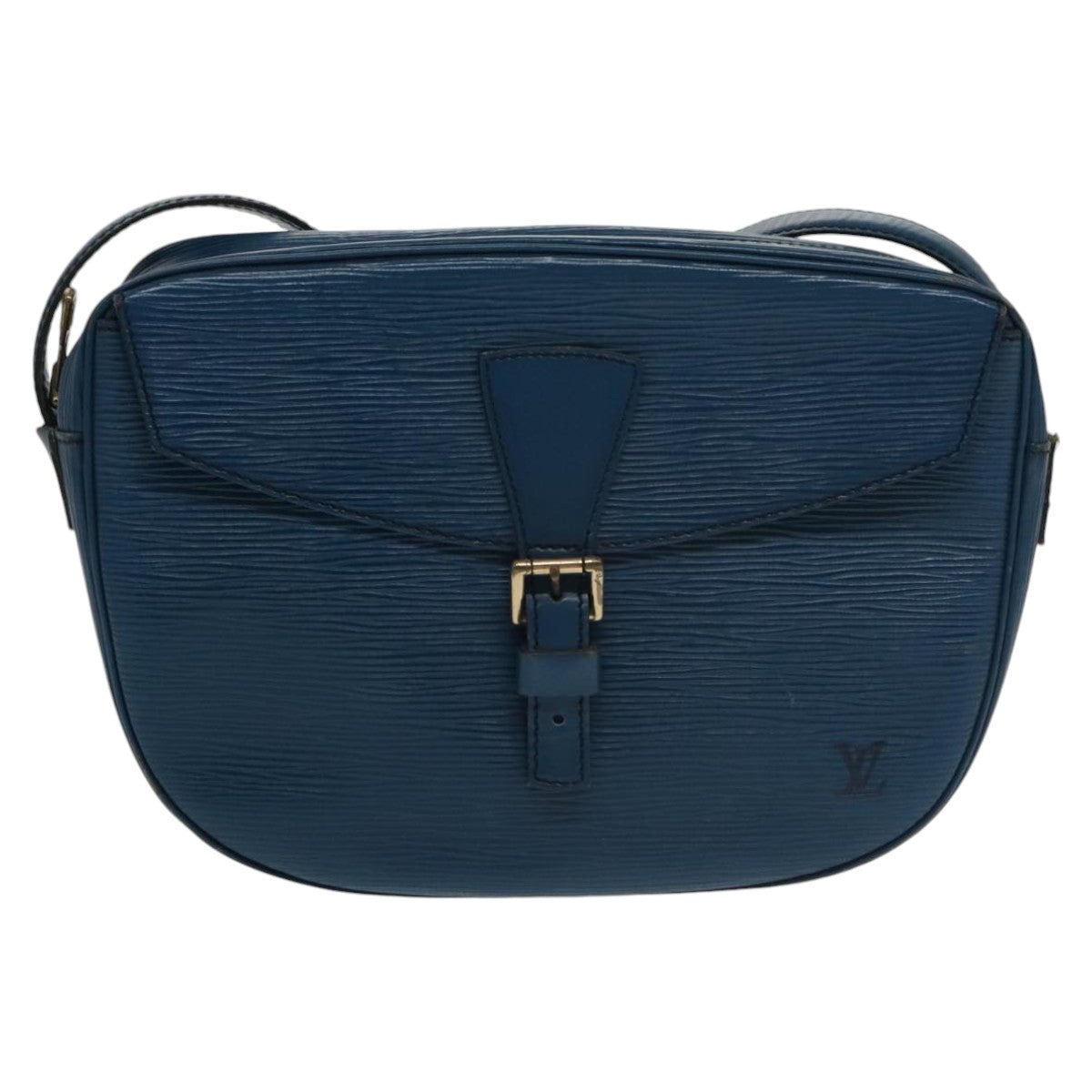 LOUIS VUITTON Epi June Feuille Shoulder Bag Blue M52155 LV Auth 100474