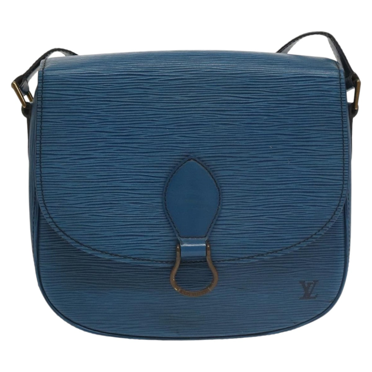 LOUIS VUITTON Epi Saint Cloud GM Shoulder Bag Toledo Blue M52195 LV Auth 100475