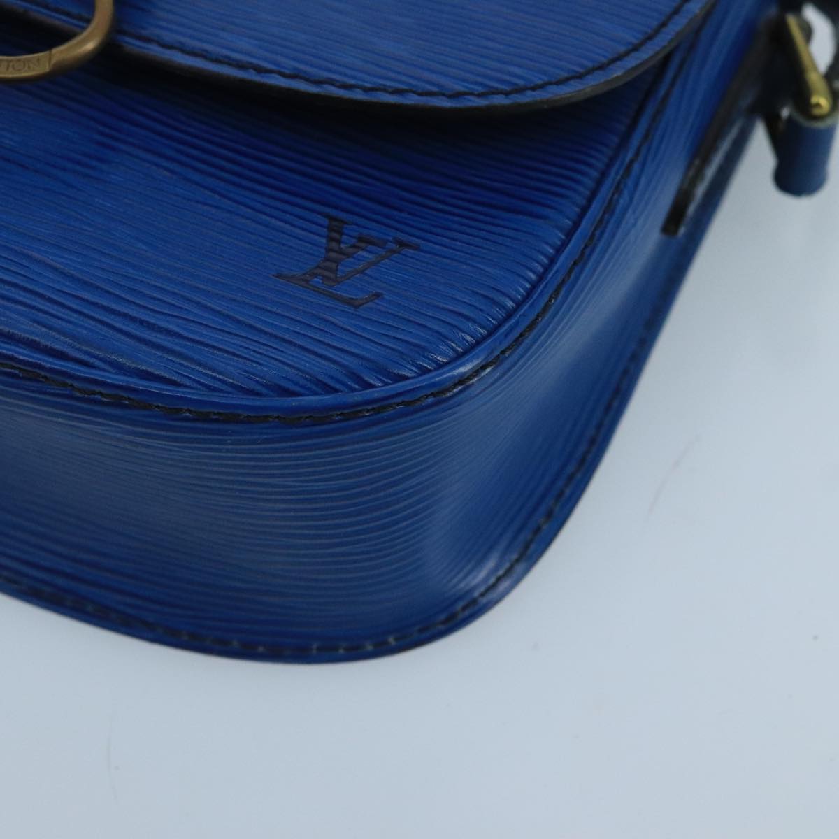 LOUIS VUITTON Epi Saint Cloud PM Shoulder Bag Blue M52195 LV Auth 100477