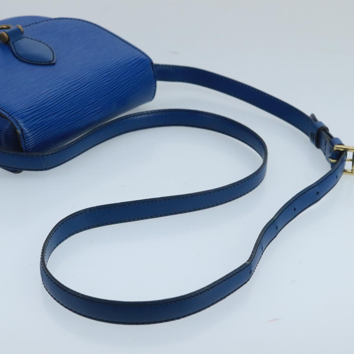 LOUIS VUITTON Epi Saint Cloud PM Shoulder Bag Blue M52195 LV Auth 100477