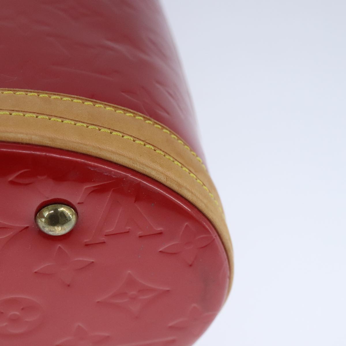 LOUIS VUITTON Monogram Vernis Bucket PM Bag Made in 2009 Rouge LV Auth 100484