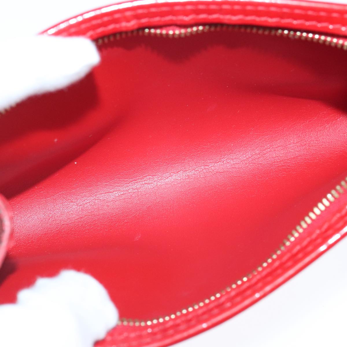 LOUIS VUITTON Monogram Vernis Bucket PM Bag Made in 2009 Rouge LV Auth 100484