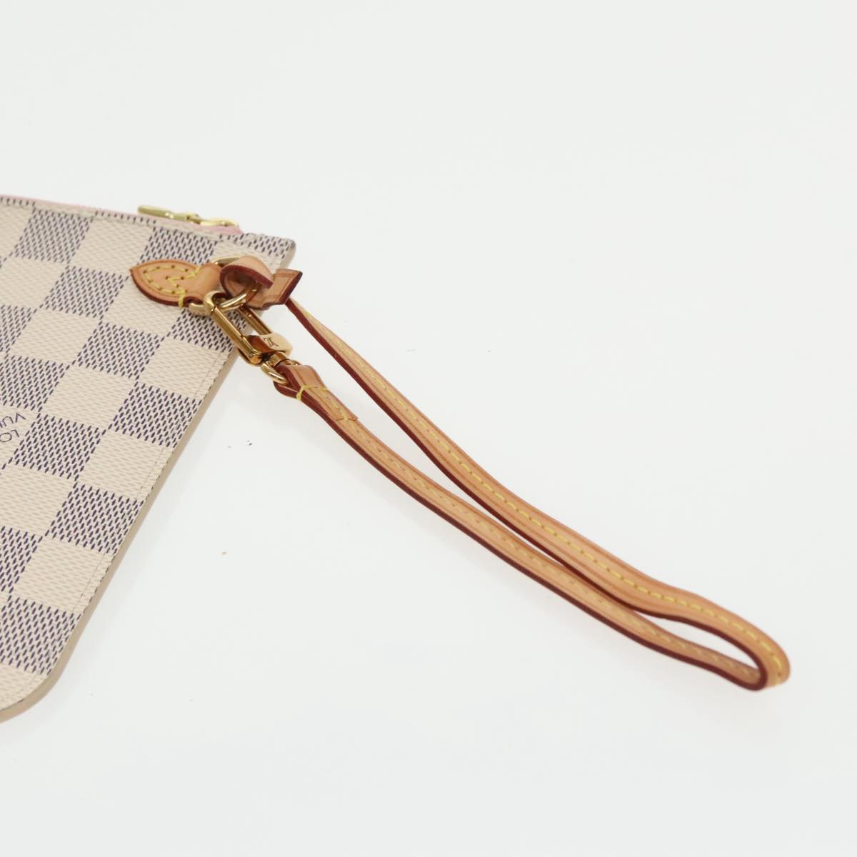 LOUIS VUITTON Damier Azur Neverfull MM Pouch Pouch LV Auth 100493