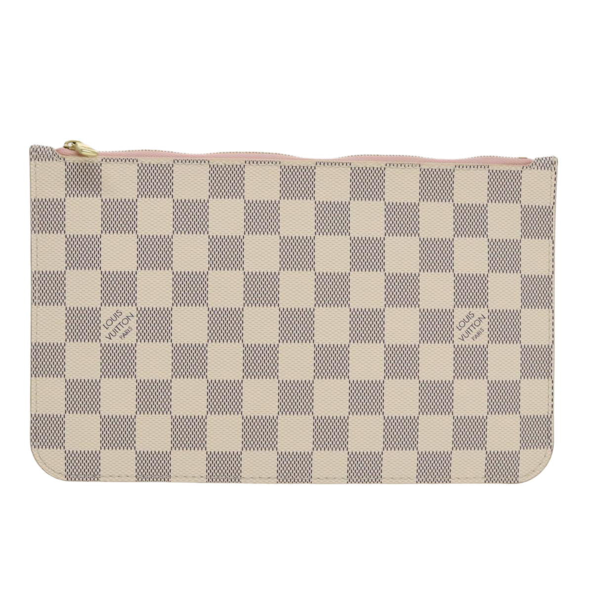 LOUIS VUITTON Damier Azur Neverfull MM Pouch Pouch LV Auth 100493