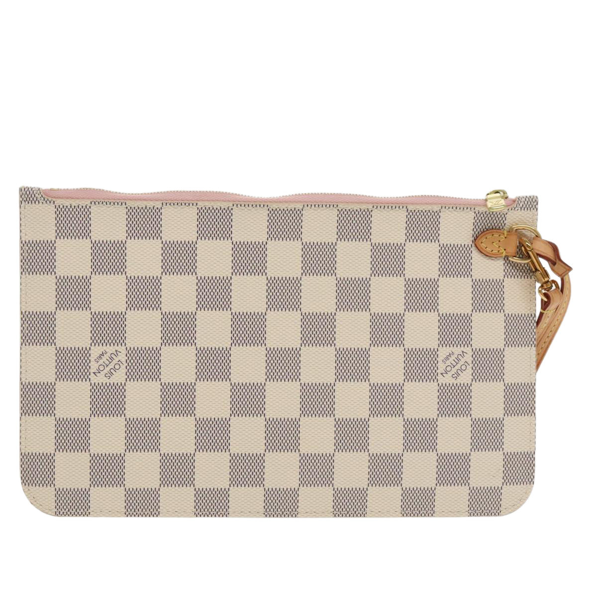 LOUIS VUITTON Damier Azur Neverfull MM Pouch Pouch LV Auth 100493