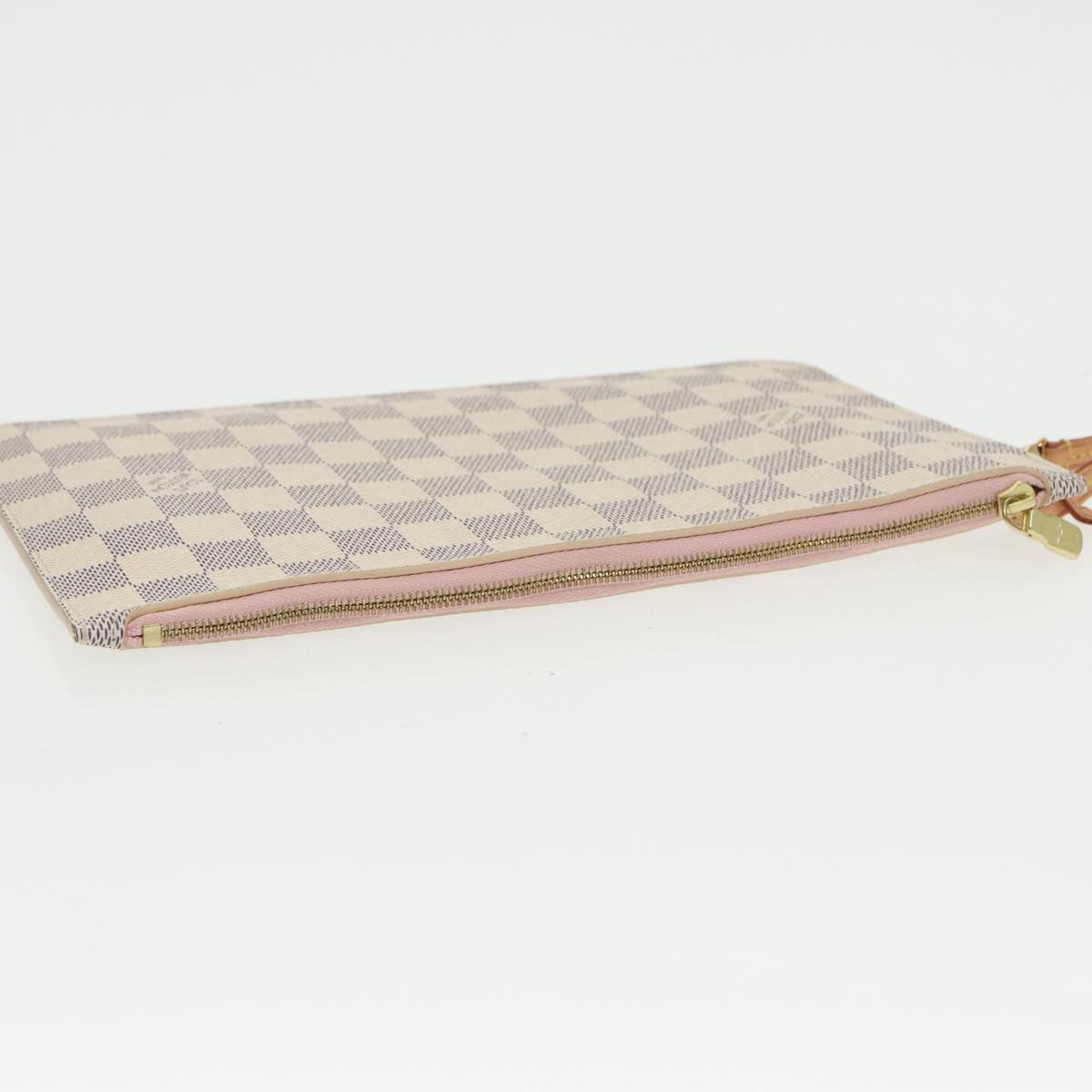 LOUIS VUITTON Damier Azur Neverfull MM Pouch Pouch LV Auth 100493