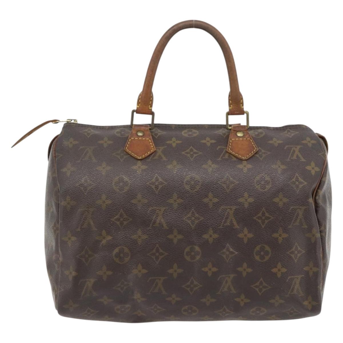 LOUIS VUITTON Monogram Speedy 30 Hand Bag M41526 LV Auth 100527