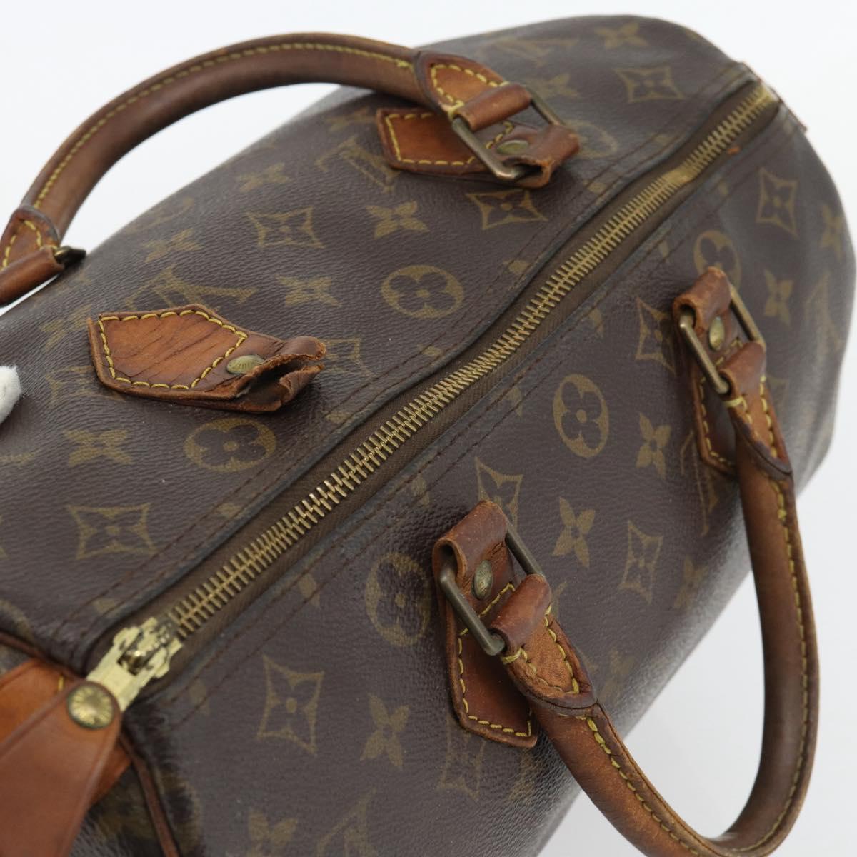 LOUIS VUITTON Monogram Speedy 30 Hand Bag M41526 LV Auth 100527