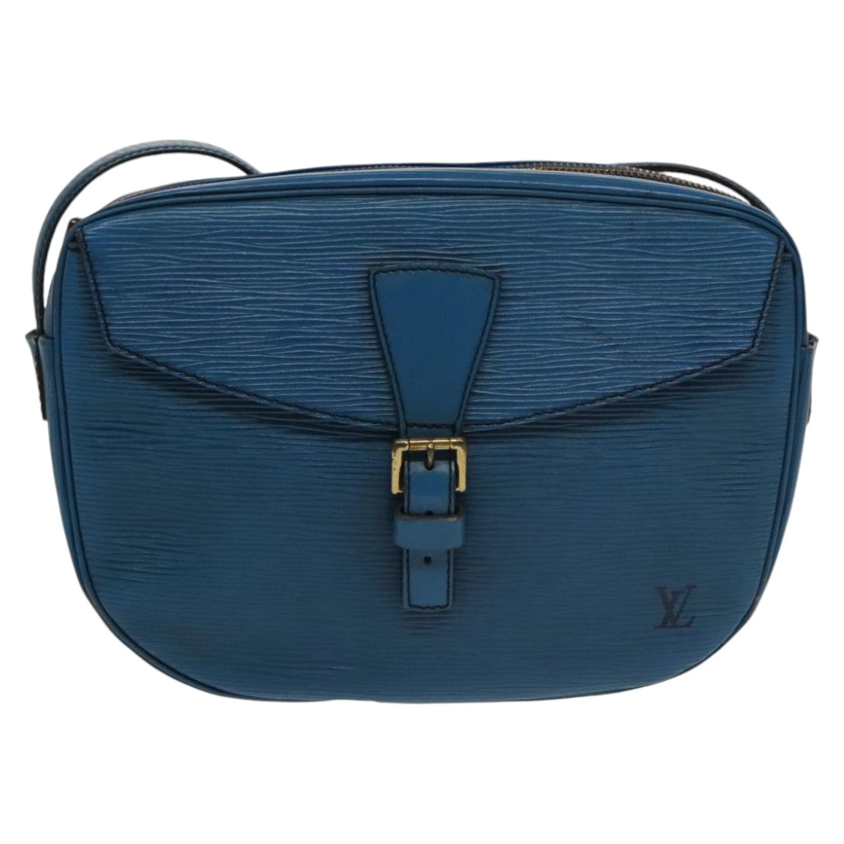 LOUIS VUITTON Epi June Feuille Shoulder Bag Blue M52155 LV Auth 100529