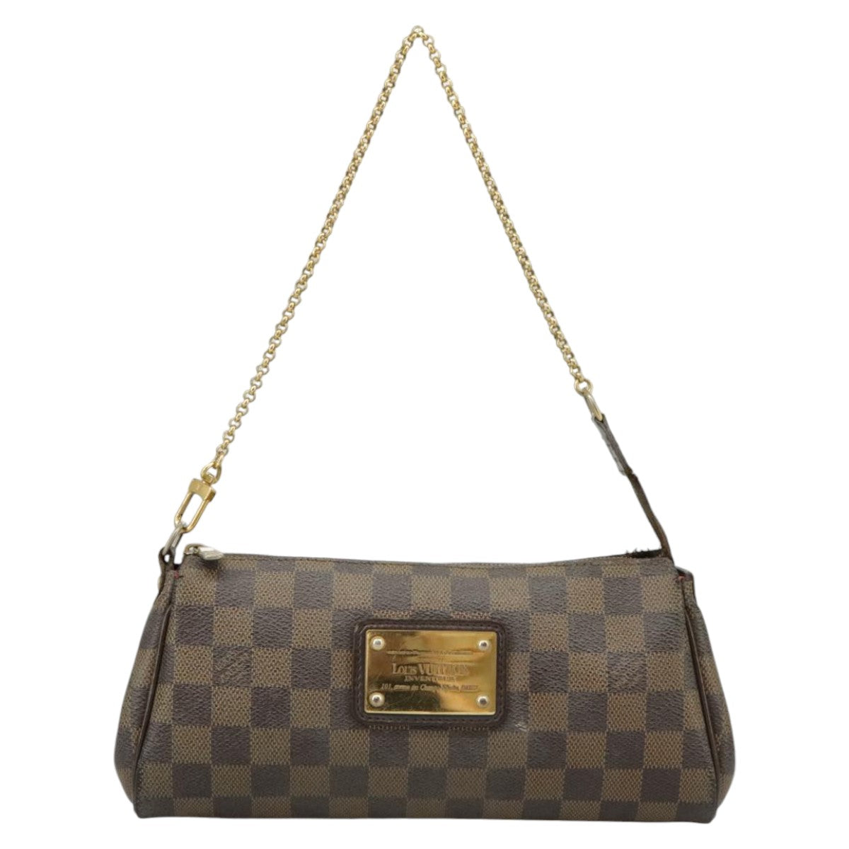 LOUIS VUITTON Damier Ebene Eva Shoulder Bag 2way N55213 LV Auth 100556