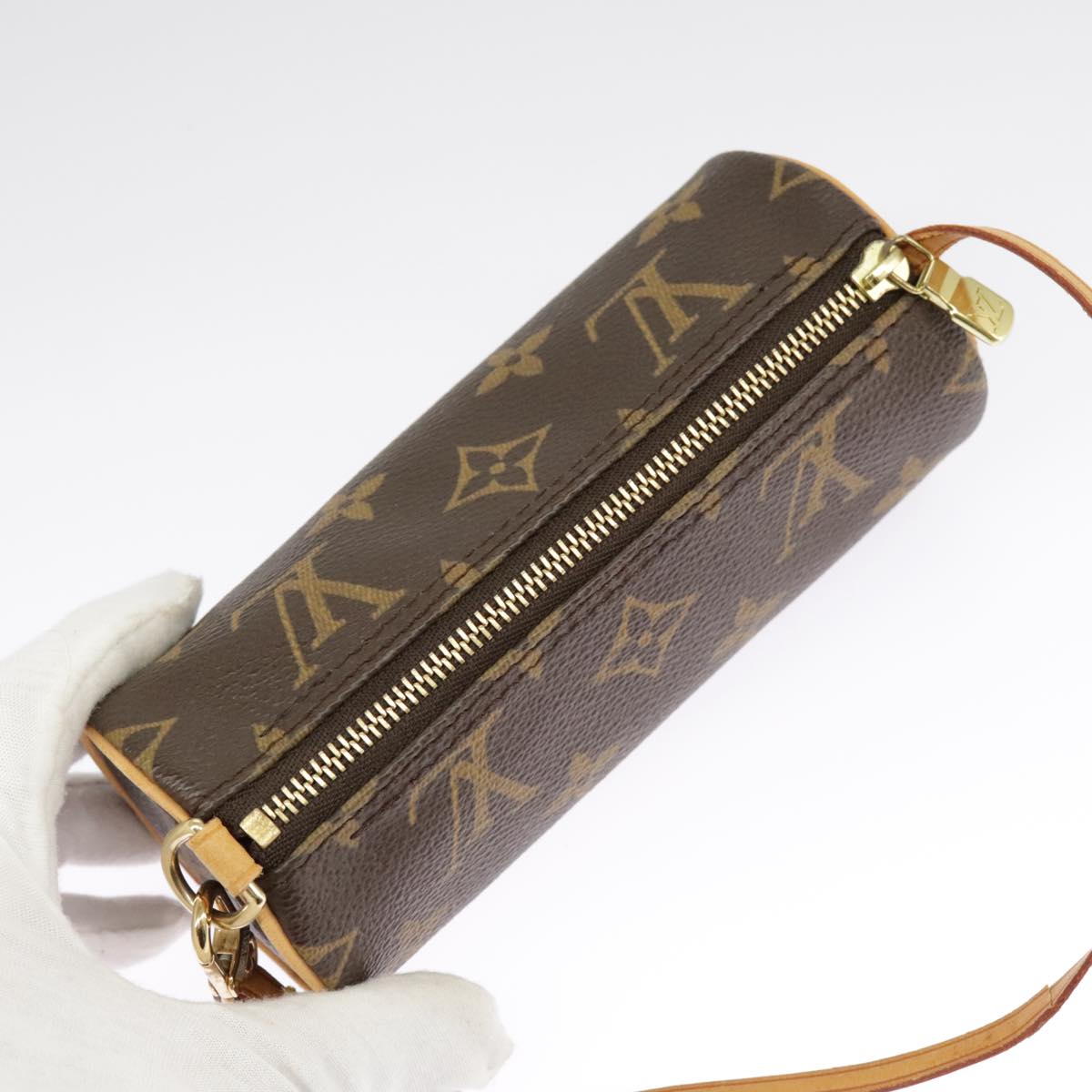 LOUIS VUITTON Monogram Papillon Pouch LV Auth 100575