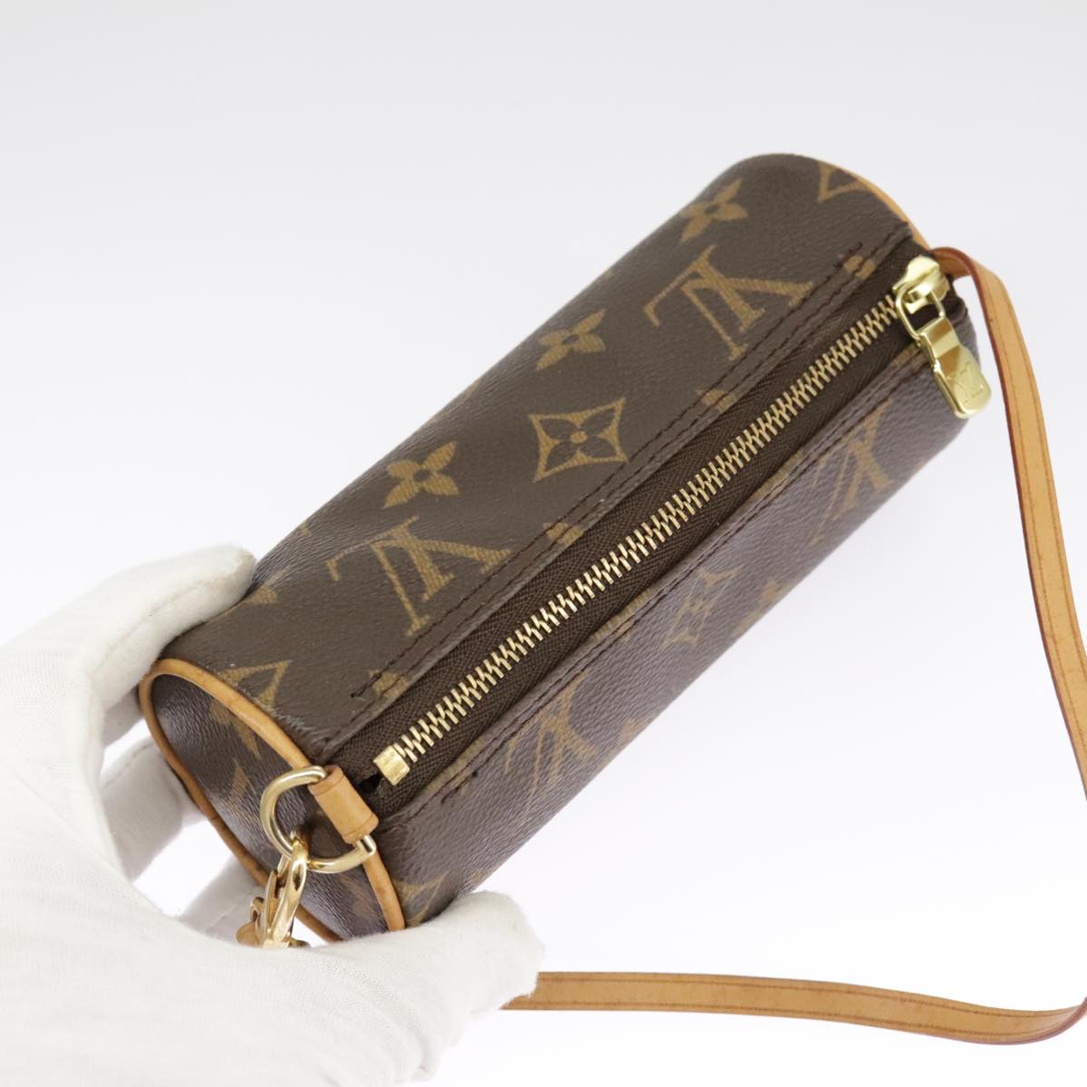 LOUIS VUITTON Monogram Papillon Pouch LV Auth 100576